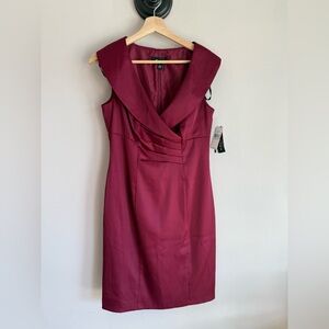 AB Studio Deep Red Sleeveless dress nwt holidays